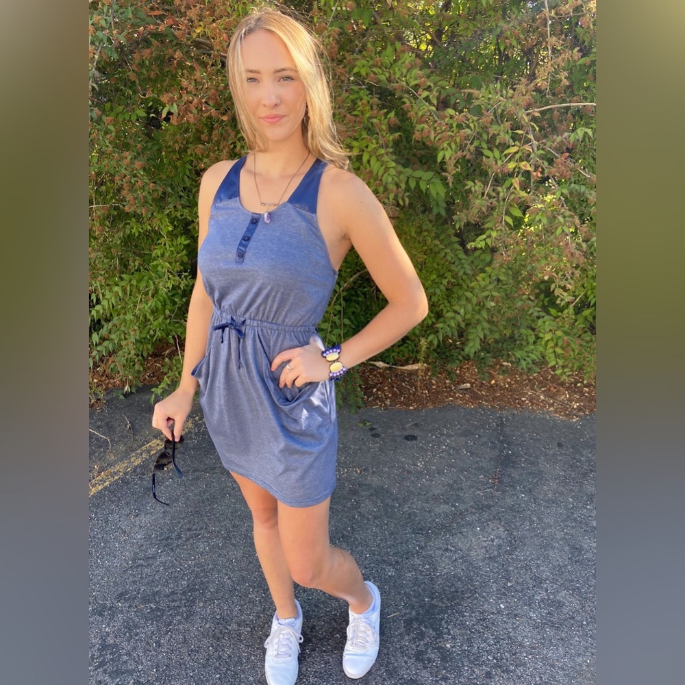 Blue Razor Back Dress
